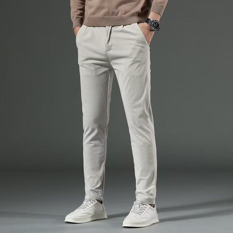 Мужские вельветовые брюки Slim Fit Мужская одежда Эластичные повседневные брюки Модные мужские деловые рабочие брюки