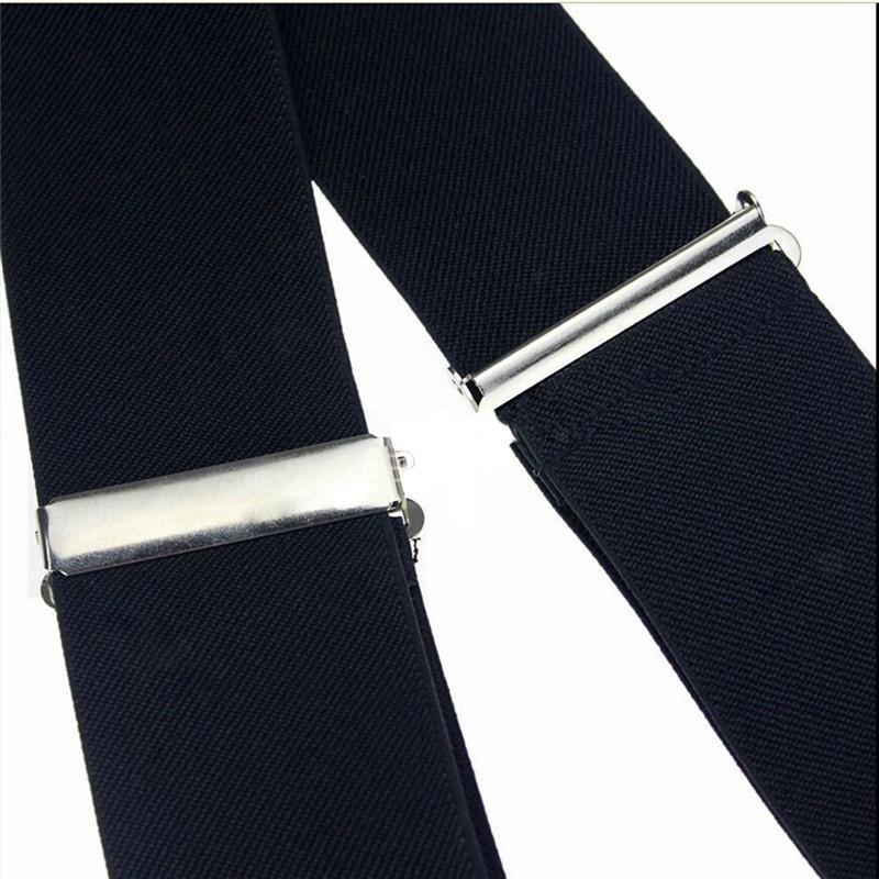 Нежные мужские черные эластичные подтяжки, кожаные подтяжки, регулируемые клипсы с X-образной спинкой