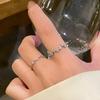 New Personalized Female Niche Minimalist Ring with No Fading, Open Mouth Couple Index Finger Ring