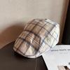 Checkered Fashion Pattern Women Casual Duckbill Cap For Summer And Autumn