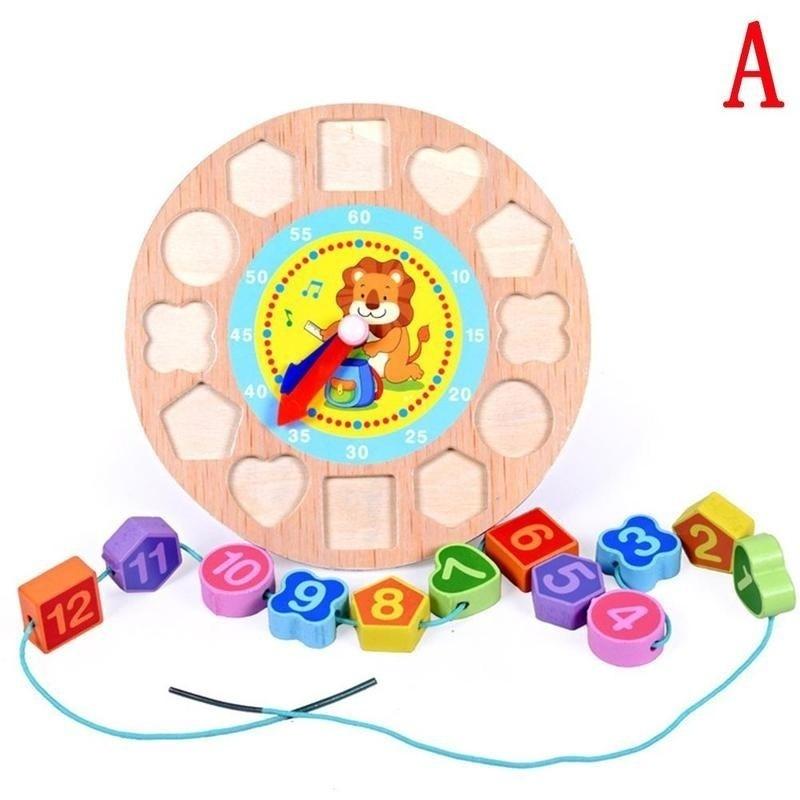 Simingyou 4 модели пазлов 1 шт. животные мультфильм обучающая игрушка детские цифровые деревянные часы