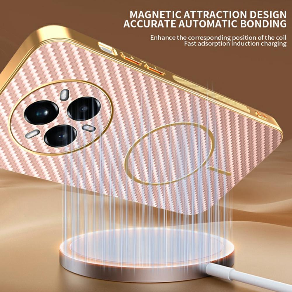 For Realme 14 Pro+ 5G Phone Case Carbon Fiber Textured Electroplated TPU Back Cover