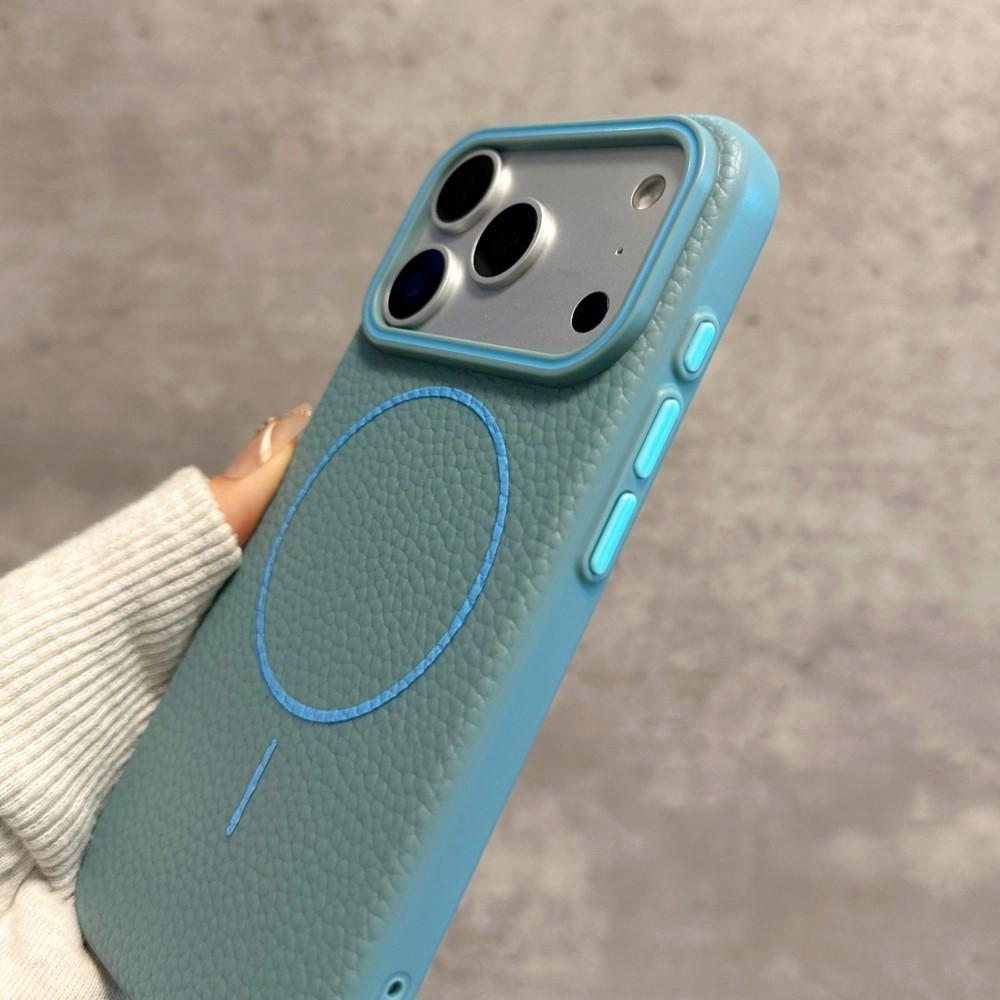 Кожаная матовая текстура Для Чехла Для Для Iphone 17 Air 17E 16 16E 1 14 Plus 13 12 11 Pro Max Магнитная TPU Крышка