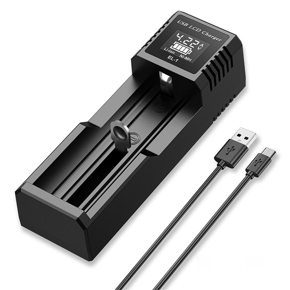 USB LCD Battery Smart Charger 1 / 2 Slots Dual для 18650 3.7V перезаряжаемой литиевой батареи для 1.2V NI-MH AA / AAA батареи