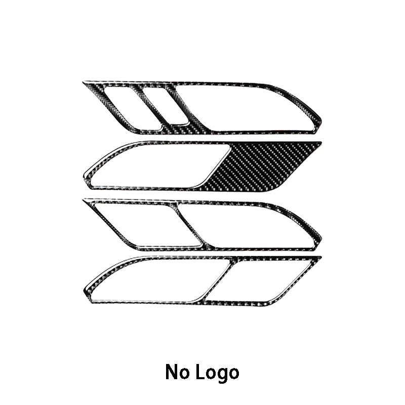 4 шт., внутренняя дверная ручка из углеродного волокна, накладка на отделку автомобиля, Стайлинг автомобиля для BMW X3 X4 G01 G02 G08 2018-2022, автомобиль