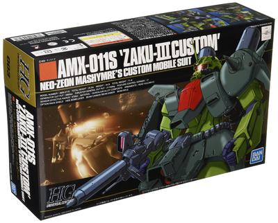 Пластиковая модель HGUC Mobile Suit ZZ Gundam Zaku III в масштабе 1/144 с цветовой кодировкой