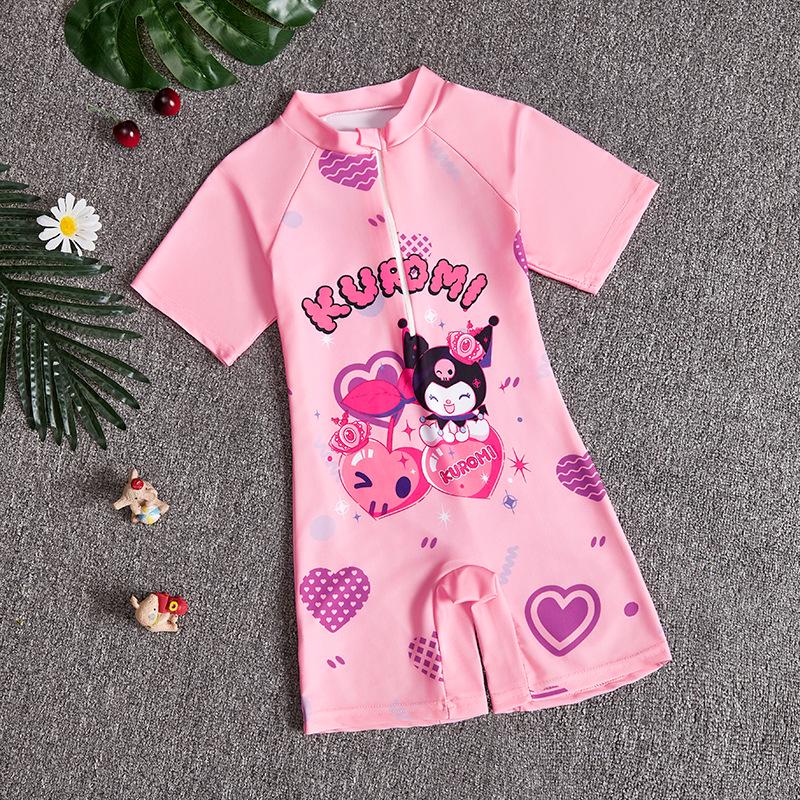 Летний детский мультяшный слитный купальник 2025 года для девочек и мальчиков