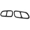 Tail Exhaust Pipe Trim, Easy Installation Glossy Black Tail Exhaust Pipe Cover Replacement for
