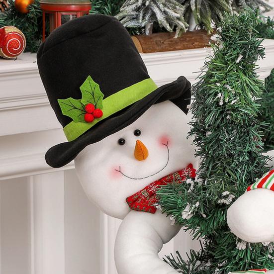 Топпер для рождественской елки, мультяшный длинный рукав, Санта-Клаус, снеговик, многоразовое праздничное украшение, украшение для рождественской елки, товары для вечеринок