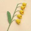 6 Pcs Handmade Knitted Flowers Crochet Flower Bouquet 40cm Artificial Lily of The Valley Crocheted Flower Arrangements for Home Wedding Table Decor