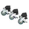3pcs 22mm Swivel Caster Wheels Set for Photography Light Stand Studio Photo Video Shooting Locking Caster Set with Brake