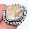 Натуральный жемчуг Бива Драгоценный камень Серебро 925 пробы Ювелирное кольцо Размер 8 Z2L90