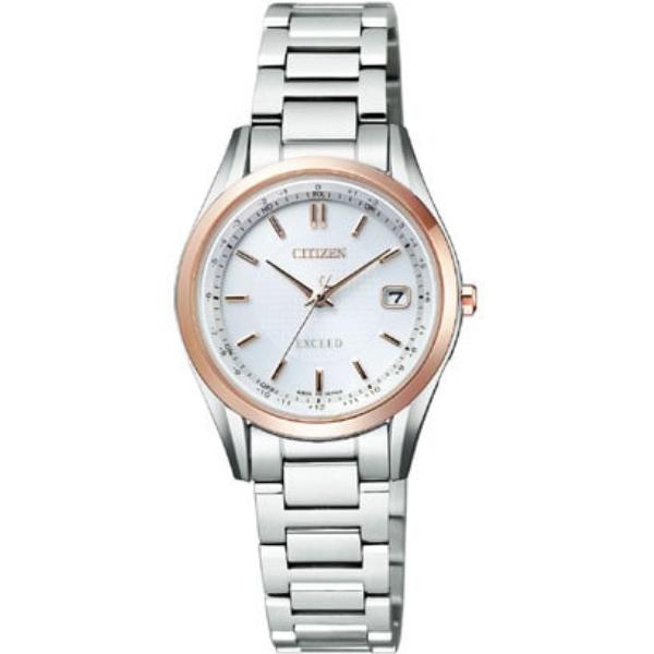 Citizen ES9374-53A ( Watch EXCEED Eco-Drive Radio-controlled Direct Flight Pair Women's White/Gold)