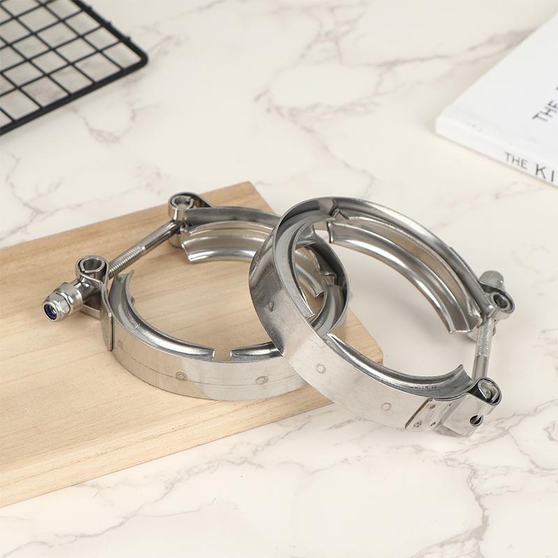 Нержавеющая сталь 304, 2-4 дюйма, быстросъемный V-образный зажим, зажим V-Band для турбо-выхлопной трубы, V-образный зажим, клипса