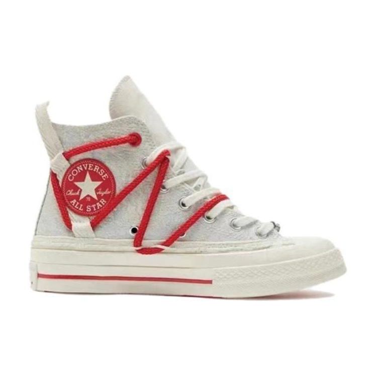 Converse Кроссовки унисекс Chuck 70 с двойным кружевом High Year of the Dragon Cream Egret Red A08701C
