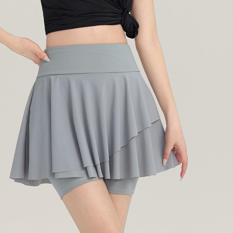 High-Waisted Pleated Sport Skort Women - Breathable Quick-Dry Running Yoga Tennis Skirt With Built-in Shorts