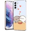 Милый мультяшный кот пара Чехол для телефона Для Samsung Galaxy S24 Ultra S23 FE S22 S20 S21 5G S10 S9 Plus S10E S8 Мягкий прозрачный чехол