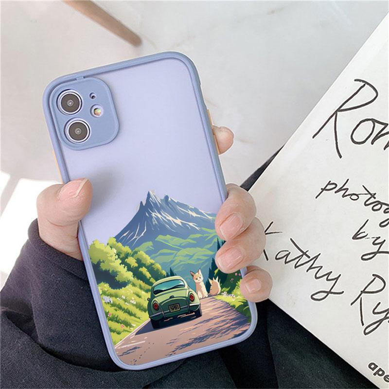 Чехол для телефона для iPhone 16 11 12 13 15 14 Pro Max Mini 7 8 Plus SE20 X XR XS Чехол Путешествие Горный пейзаж Ударопрочный корпус Funda