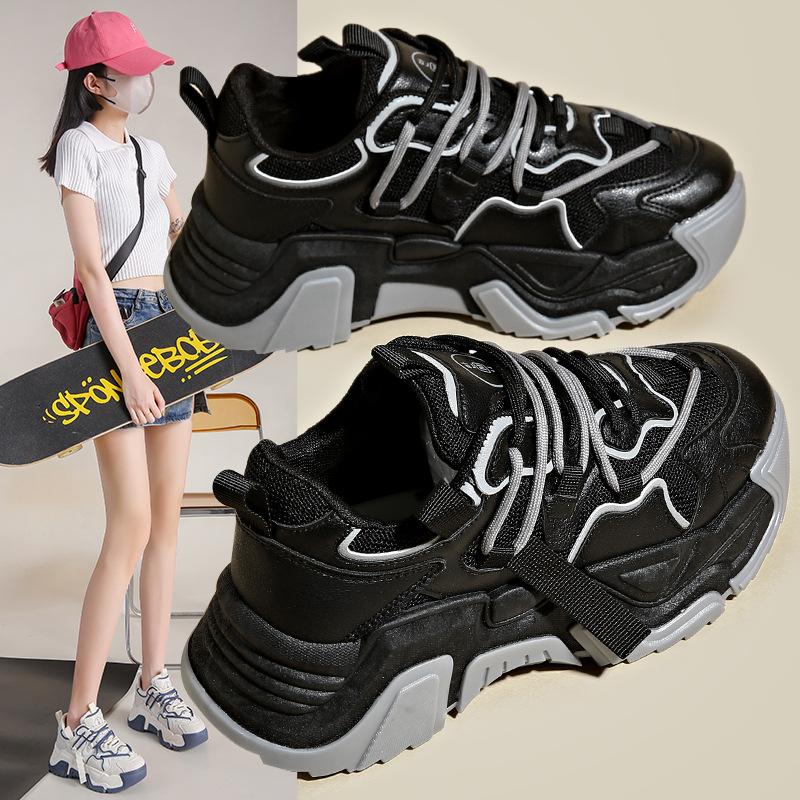 Женские туфли Daddy Shoes, универсальные, маленькие белые туфли на осень, студенческие туфли, повседневные туфли на толстой подошве Tide