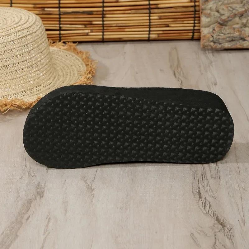 Модные тапочки женские 2025 легкая обувь женские повседневные шлепанцы женские тапочки больших размеров с цветочным принтом на платформе танкетке женские сандалии