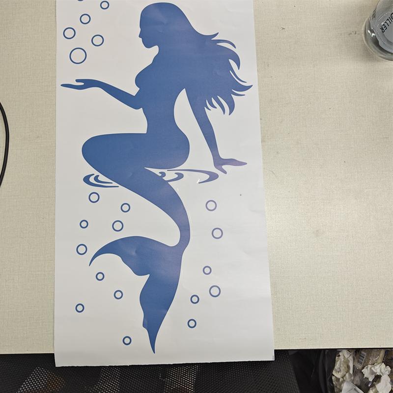 Fashion Mermaid Design Wall Sticker Beautiful Waterproof Decals for Bathroom Toilet Bedroom Decor Home Decoration