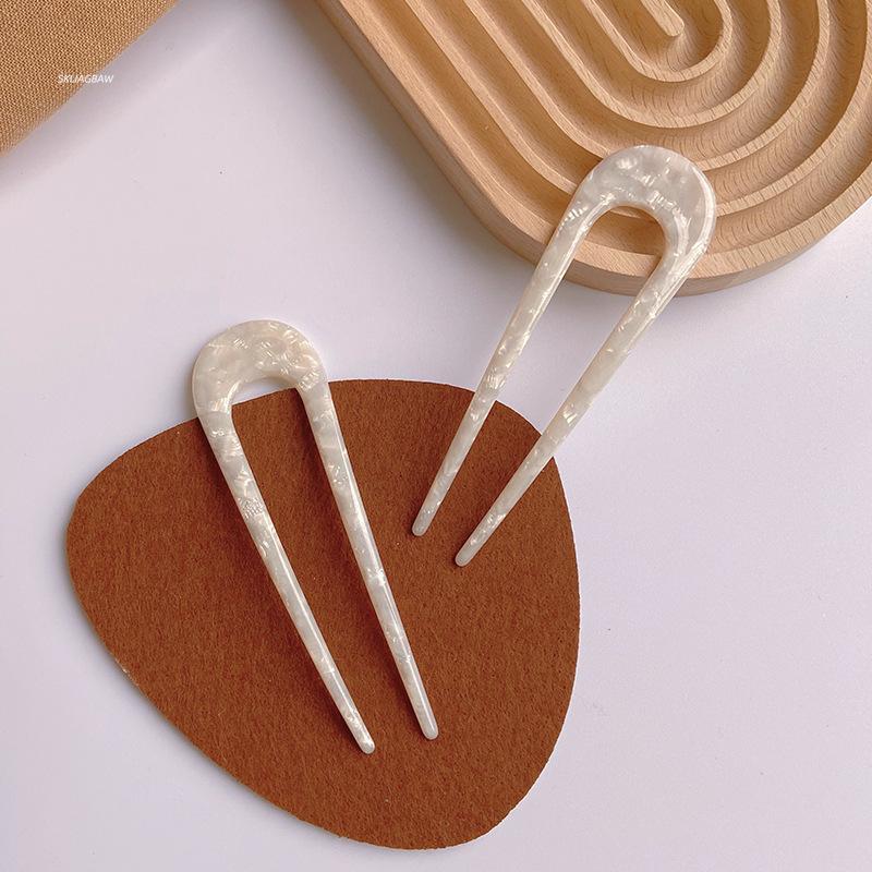 2 шт./лот Корейские палочки для волос Женская заколка для волос Элегантные красочные ацетатные палочки для волос с леопардовой текстурой Заколка для волос для девочек Аксессуары для волос