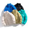 Unisex 2024 Winter Loose Cotton-Padded Jacket - Stand-Up Collar, Plus Size, Trendy Short Coat