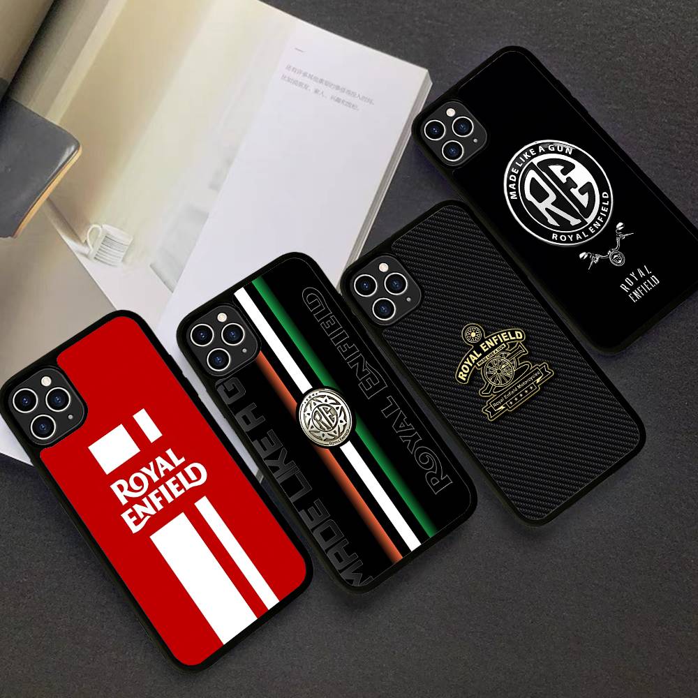 R-ROYALS E-ENFIELDS Логотип Для IPhone 17 16 Pro Max Air 15 14 13 12 Mini Plus 11 Жесткий PC+TPU Задняя крышка телефона