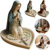 Resin Virgin Mary Rosary Holder Jesus Necklace Storage Holder Prayer Rosary Holder  Office
