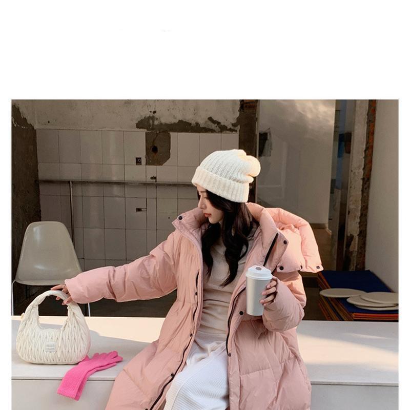 Осенне-зимняя пуховая хлопковая куртка, женская теплая куртка с капюшоном, плотная хлопковая куртка средней длины