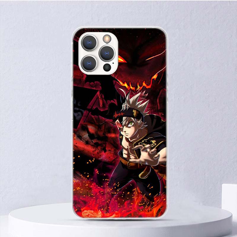 Мягкий чехол Black Clover Asta Anime для iPhone 11 12 13 Mini 14 Pro Max Apple Phone Cover X XS XR SE 7 Plus 8 + 6 6S 5S Funda Coqu