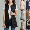 Moda Ayollar Tik Yaka Uzun Bo'yli Bo'sh Yengil Pastga