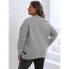 Women's Autumn and Winter Large Size Personality Strapless Woven Jumper V-neck Jumper