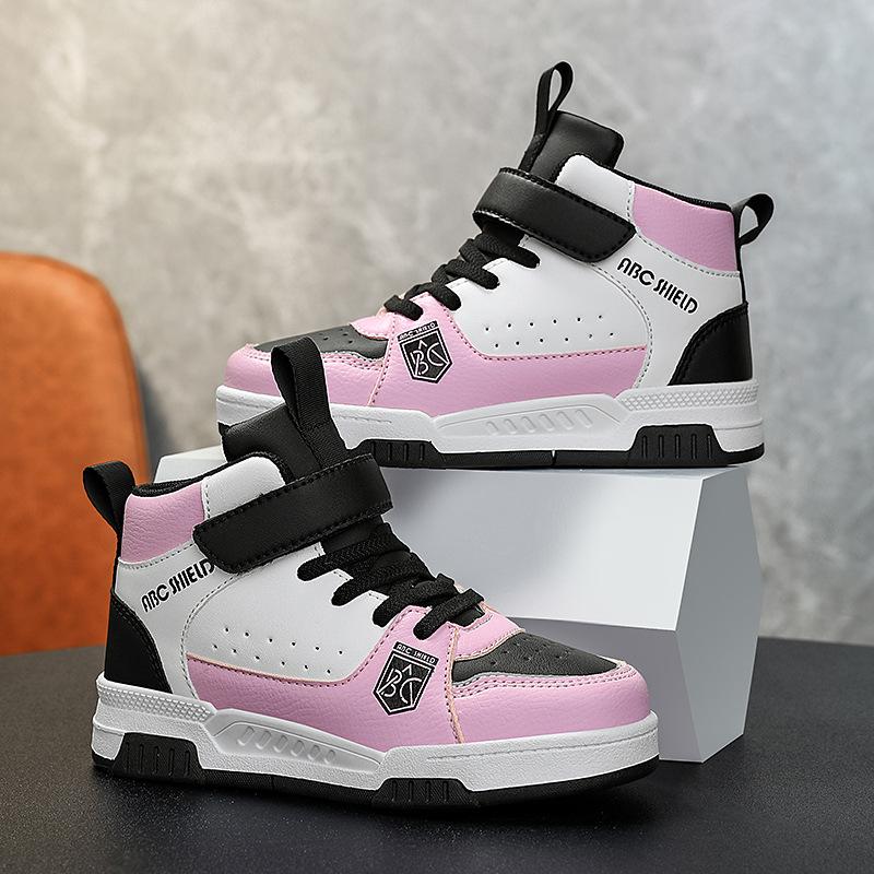 Детские осенне-зимние кампусные 2025 спортивные кроссовки с высоким верхом Модные дышащие кроссовки для мальчиков Спортивная обувь для улицы для девочек среднего и старшего возраста