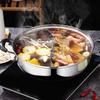 Chinese Shabu Pot Cookware Easy To Clean Portable Handle Divided Stockpot Double Flavor Hotpot