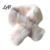Soft Warm Wrap for Winter Coat Plush Cross Scarf Stylish Faux Fur Neck Warmer Warmer Women Double-Sided Thermal Elegant Scarf Ladies Girls