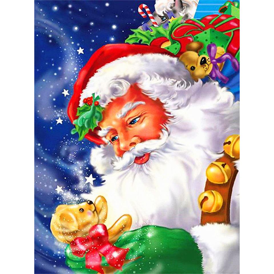 5D алмазная живопись Рождественский полный круглый комплект вышивка мозаика картина вышивка крестиком настенная наклейка подарок DIY украшение дома