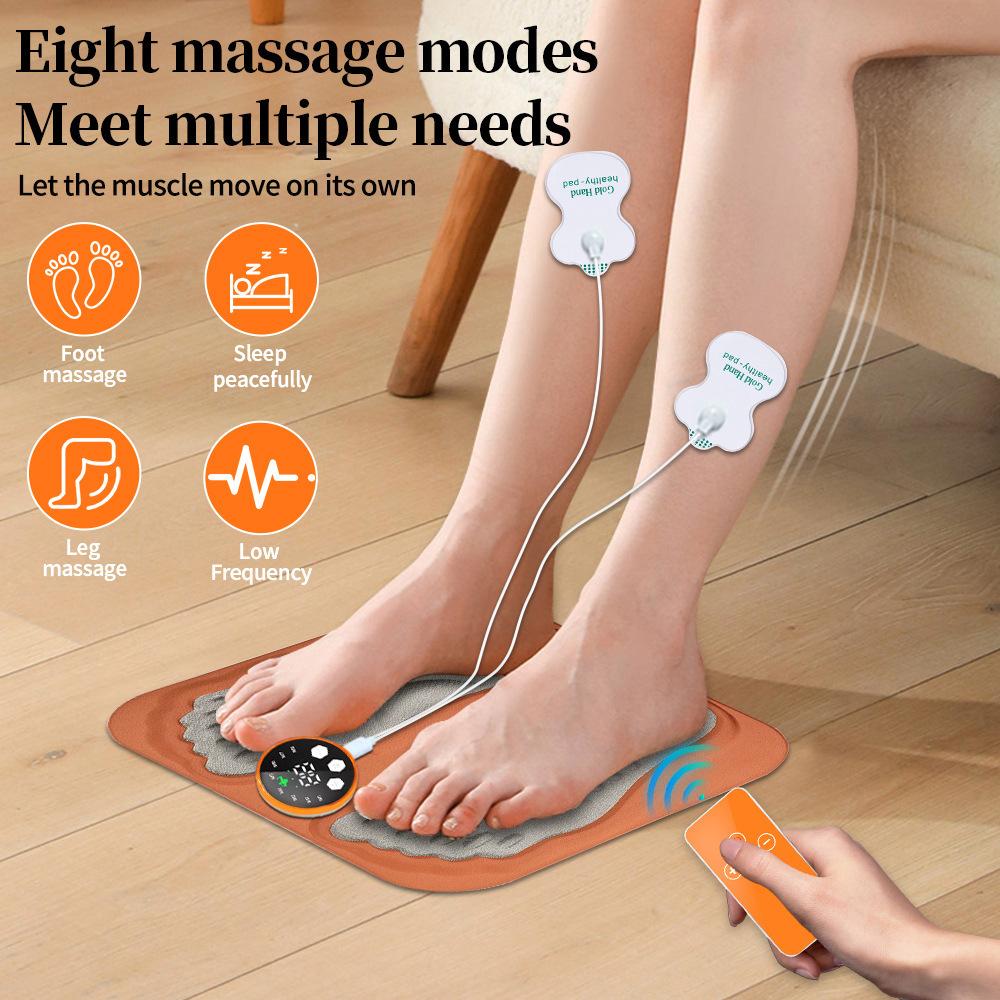 3D Massage Foot Pad with Remote Control EMS Pulse Foot Massager 8 Modes 29 Gears Foot Therapy Instrument