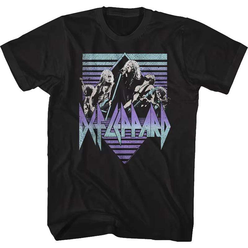 2026 Def Leppard Хлопковая Футболка с Логотипом Группы Унисекс Летняя С Коротким Рукавом Модный Бренд Футболка Роскошная Повседневная Винтажная Футболка