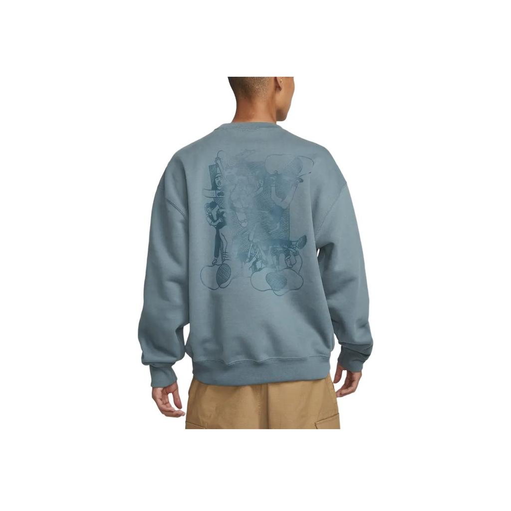 Nike SB Skate Like A Girl Толстовка с круглым вырезом, цвет минеральный сланец/темно-бирюзовый зеленый, мужская уличная одежда DQ7306-384