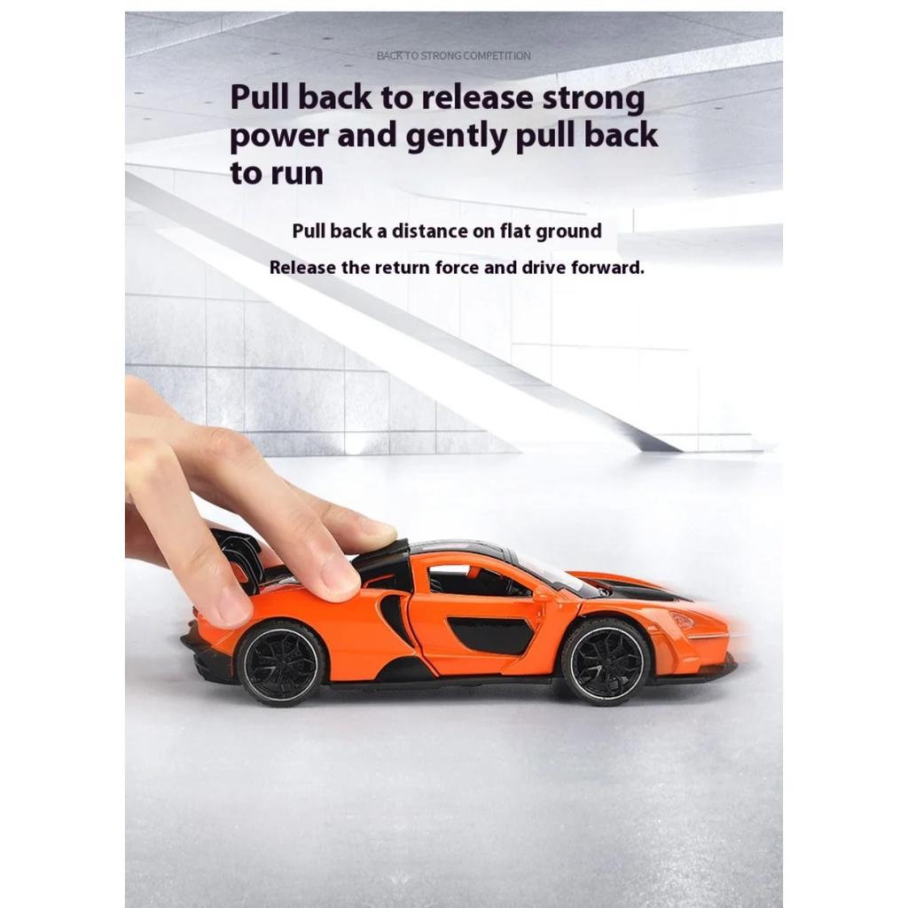 1/32 Модель автомобиля McLaren Senna из сплава Diecasts Металлические игрушечные транспортные средства Модель Симуляция Звук и Свет Коллекция Подарки на День Рождения для Детей