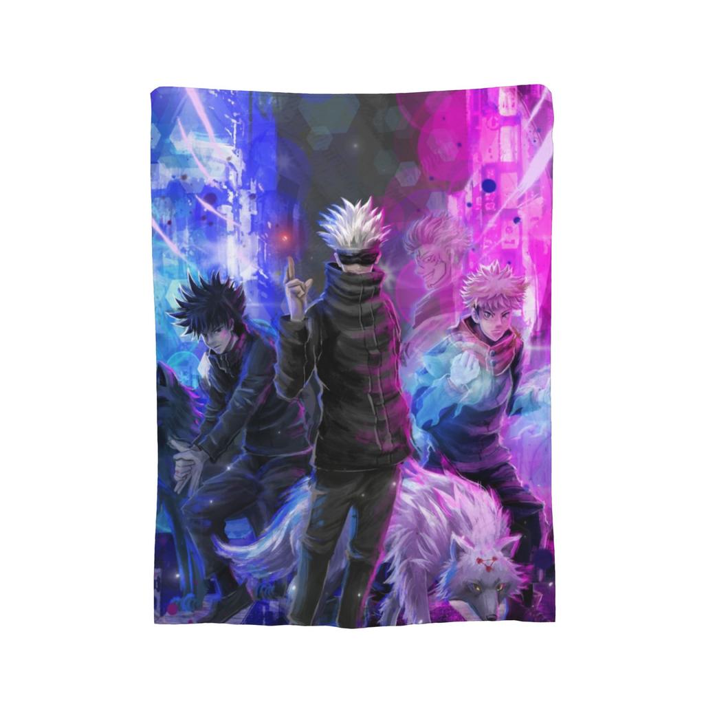 Jujutsu Kaisen Blankets Fleece Summer Air Conditioning Multi-function Lightweight Thin Throw Blanket Bedding Throws