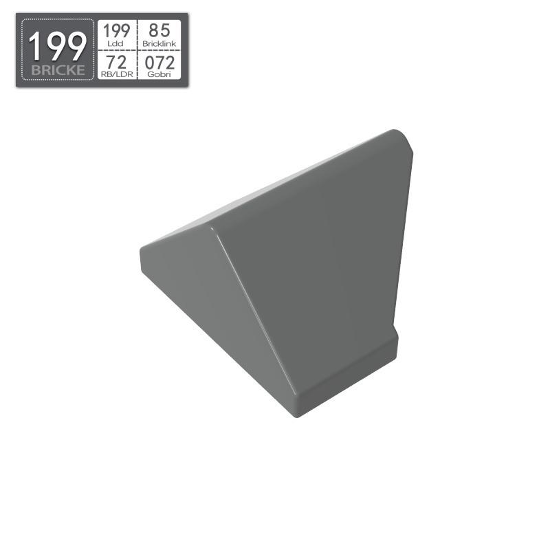 Brick Guest 1x2 Double Sloped Surface Brick, Compatible with LEGO 3049, Educational Building Toy for Kids.