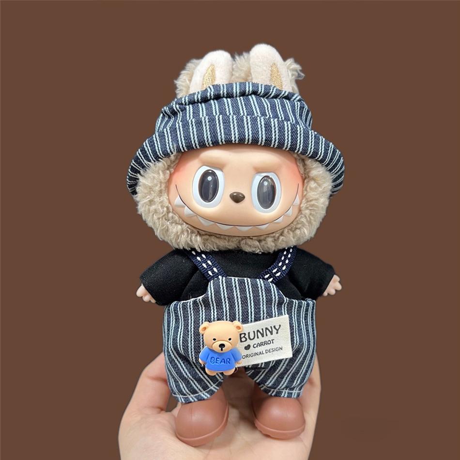 (Только одежда) Аксессуары для одежды Labubu Шляпа V1 V2 V3 Аксессуары для плюшевой куклы Labubu Комплект сменной одежды Сладкие аксессуары