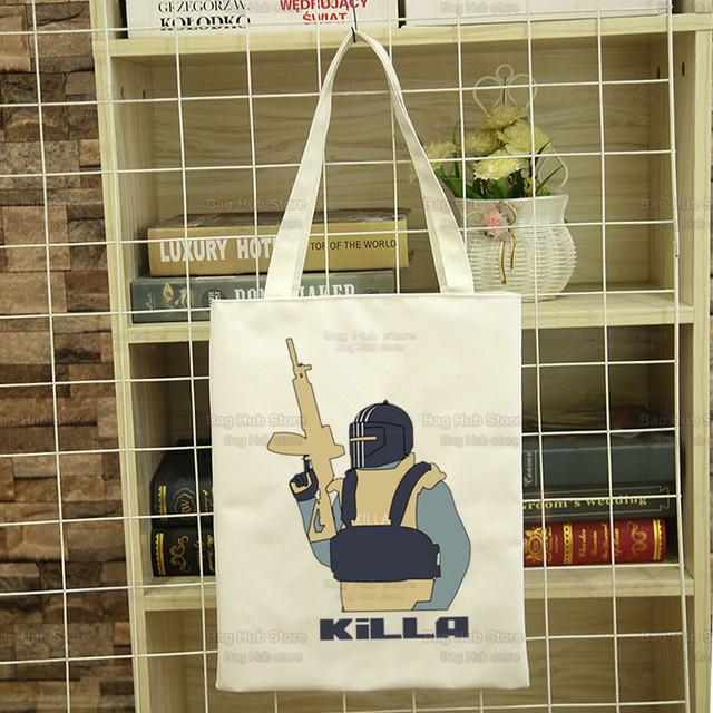 Tarkov Game Head Eyes Active Сумка для покупок Продуктовая сумка Bolsas De Tela Tote Bolsa Сумка для покупок Сумка из джутовой ткани