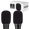Geekria 2-Piece Creators Foam Windscreen Compatible with Shure MV7, BETA 57A, BETA 58A, PGA48-QTR, and PGA58-XLR Microphones, Includes Anti-Pop Foam C