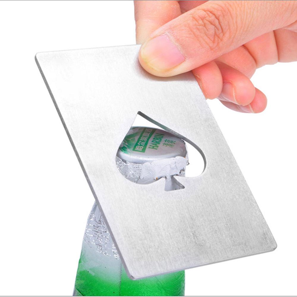 Poker Ace of Spades Beer Opener,Stainless Steel Playing Card Bottle Opener,Mini Wallet Openers Bar Cooking Tools