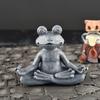 Chinese Style Frog Figurine Resin Craft Resin Yoga Frog Cute Frog Garden Statue  Living Room