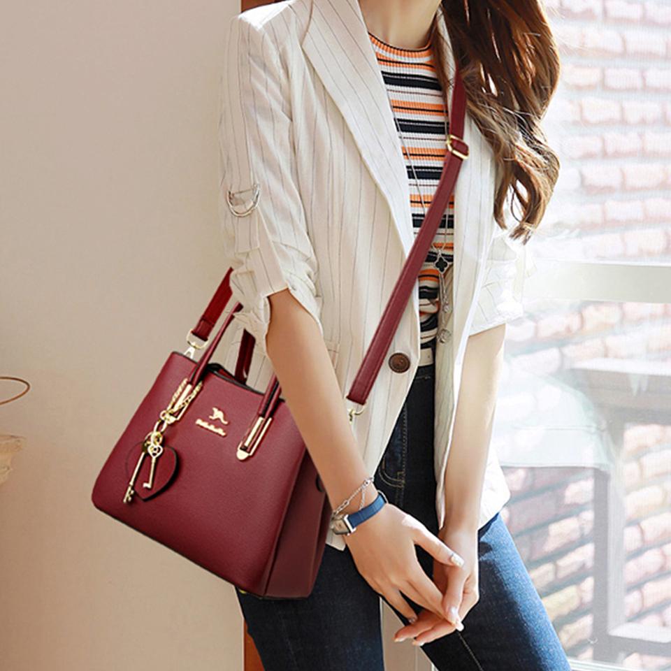 Новые сумки через плечо большой вместимости для женщин, брендовые дизайнерские кошельки и сумки, кожаные винтажные сумки-мессенджеры