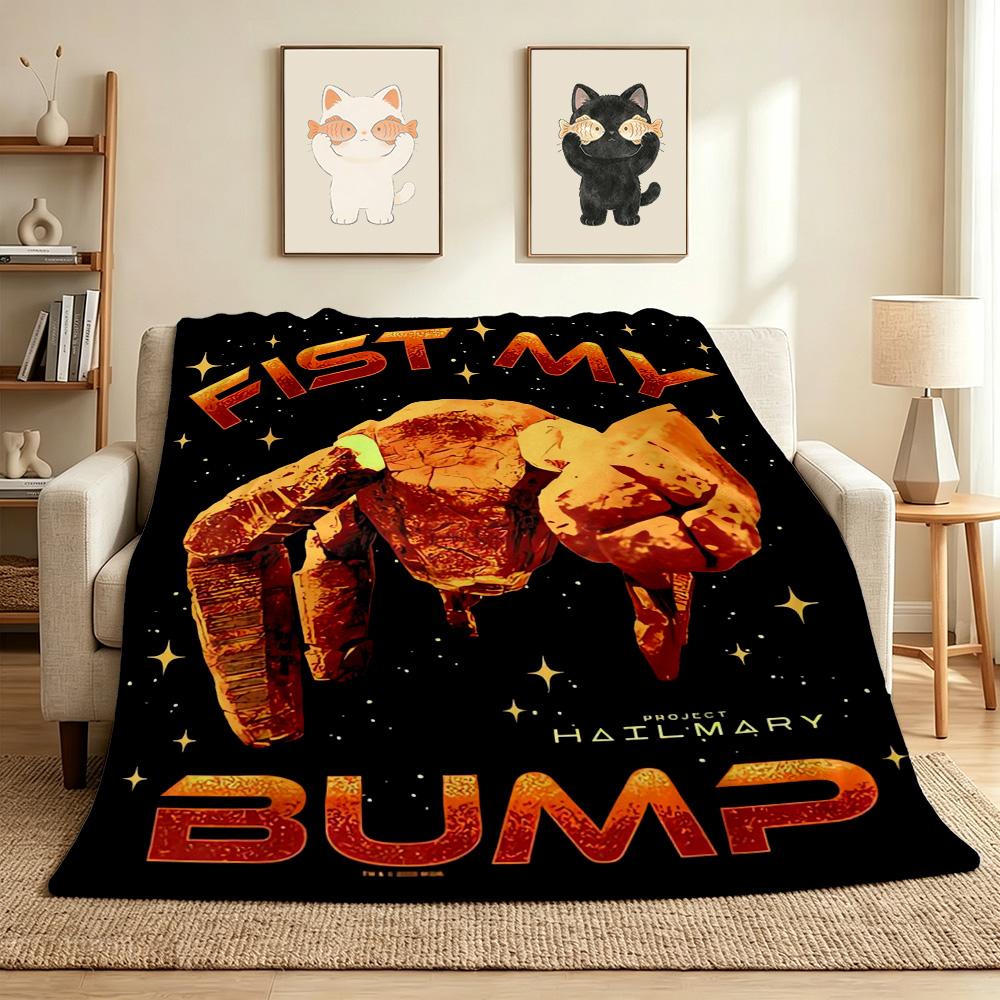 Fist Bump Flannel Blanket Throw Blanket Soft Warm Sofa Bed Camping home Decor Unique Christmas Gift C9261443